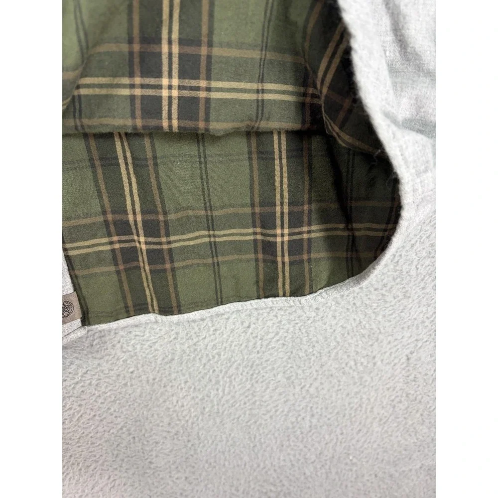 Banana Republic Shirt Mens LT Gray Chambray Long Sleeve Flannel Lined Slim Fit